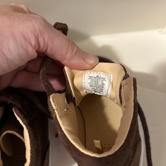 Brown suede Janie and Jack high tops - Picture 3 of 5